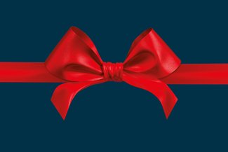 Luxury red bow to illustrate gift vouchers